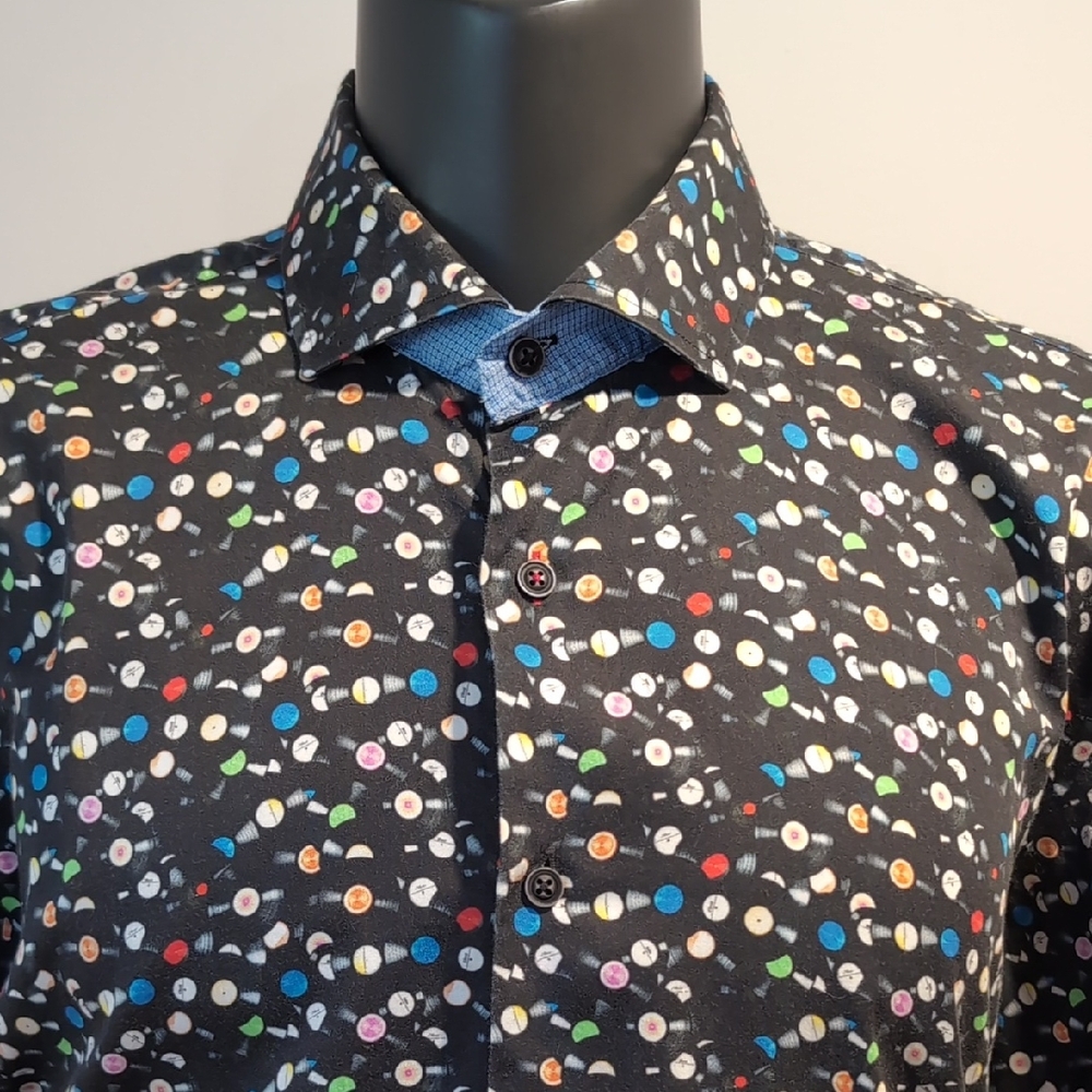7 Downie St Record Patterned Shirt